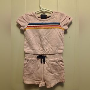 Tommy hilfiger pick jumpsuit, light pink with colored detail, size 3-6 months